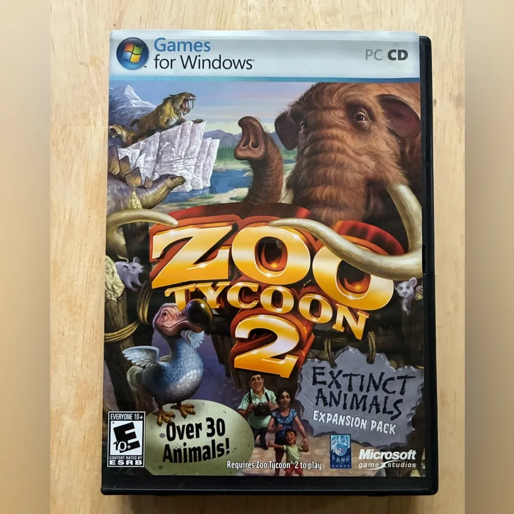 Zoo Tycoon 2 Extinct Animals Expansion Pack PC 2007 Microsoft